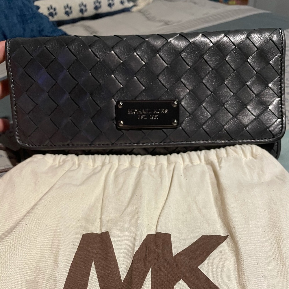 MK Leather Clutch